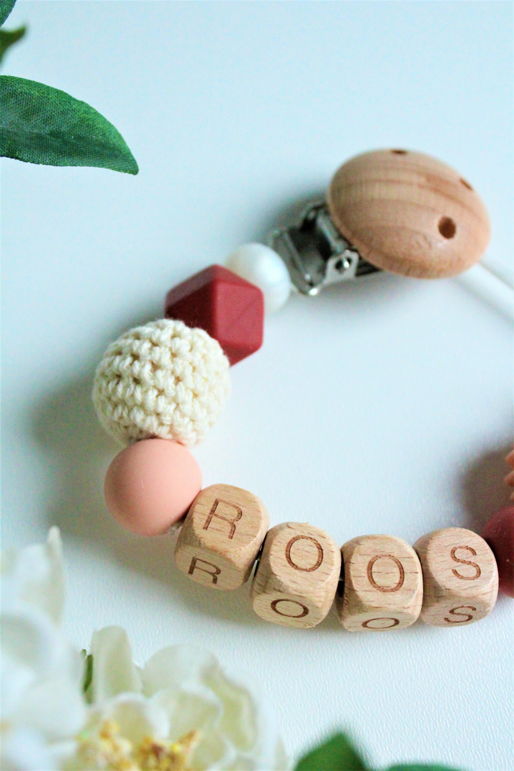 speenkoord oud roze zalm roos