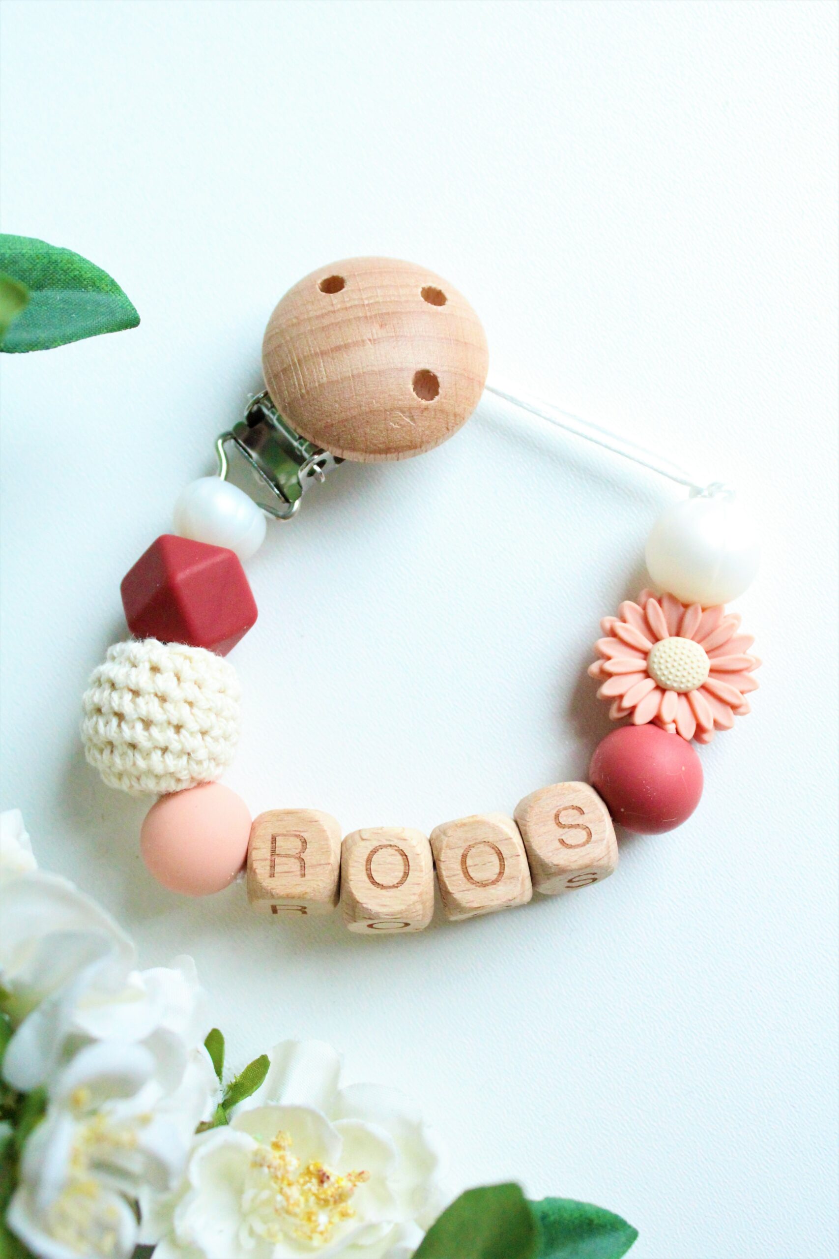 speenkoord oud roze zalm roos