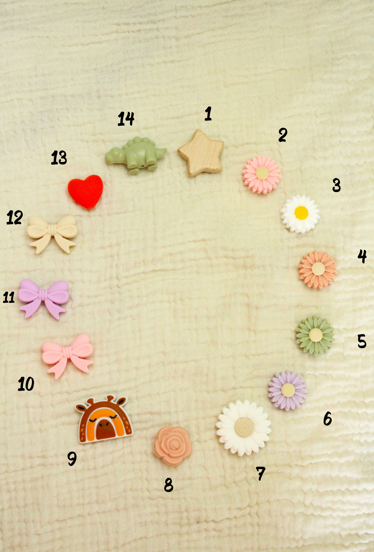 symbool kralen speenkoord met naam