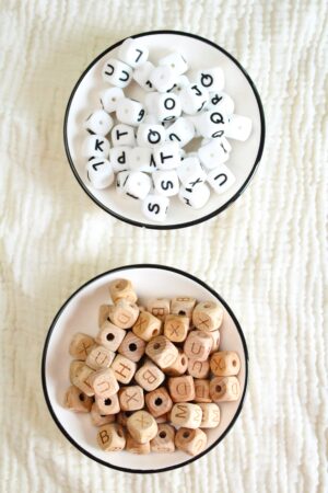 speenkoord met naam letterkralen