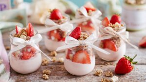 babyshower hapjes yoghurt parfaits