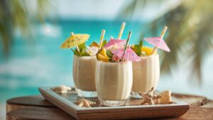 babyshower hapjes kokos ananas smoothies