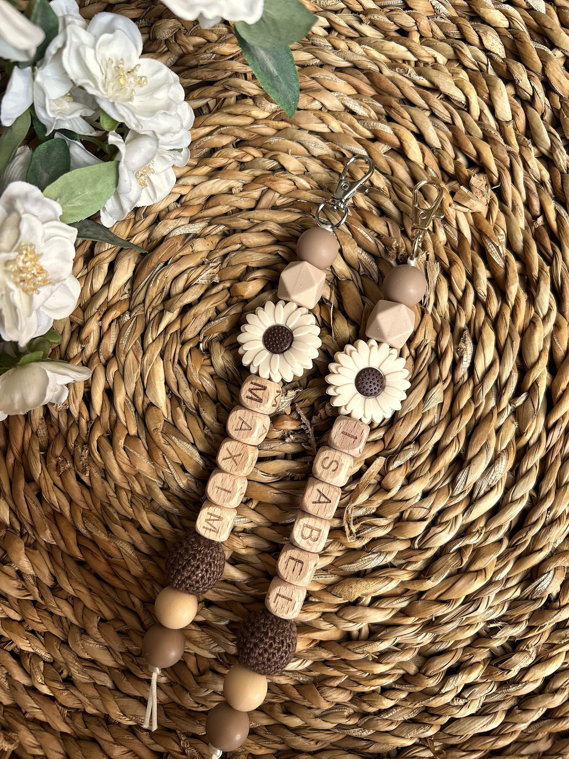 sleutelhanger met naam bruin chocolade