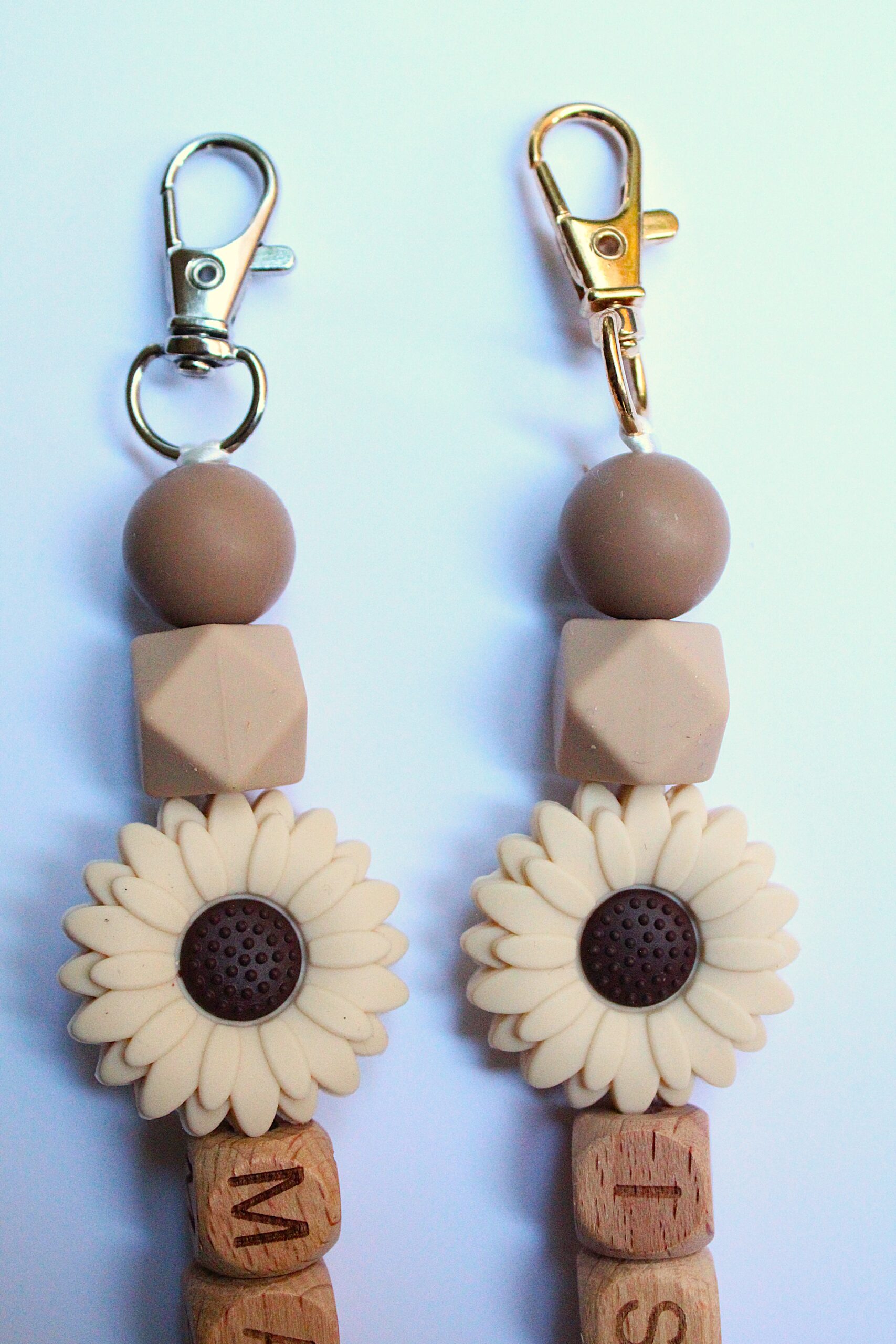 sleutelhanger met naam bruin