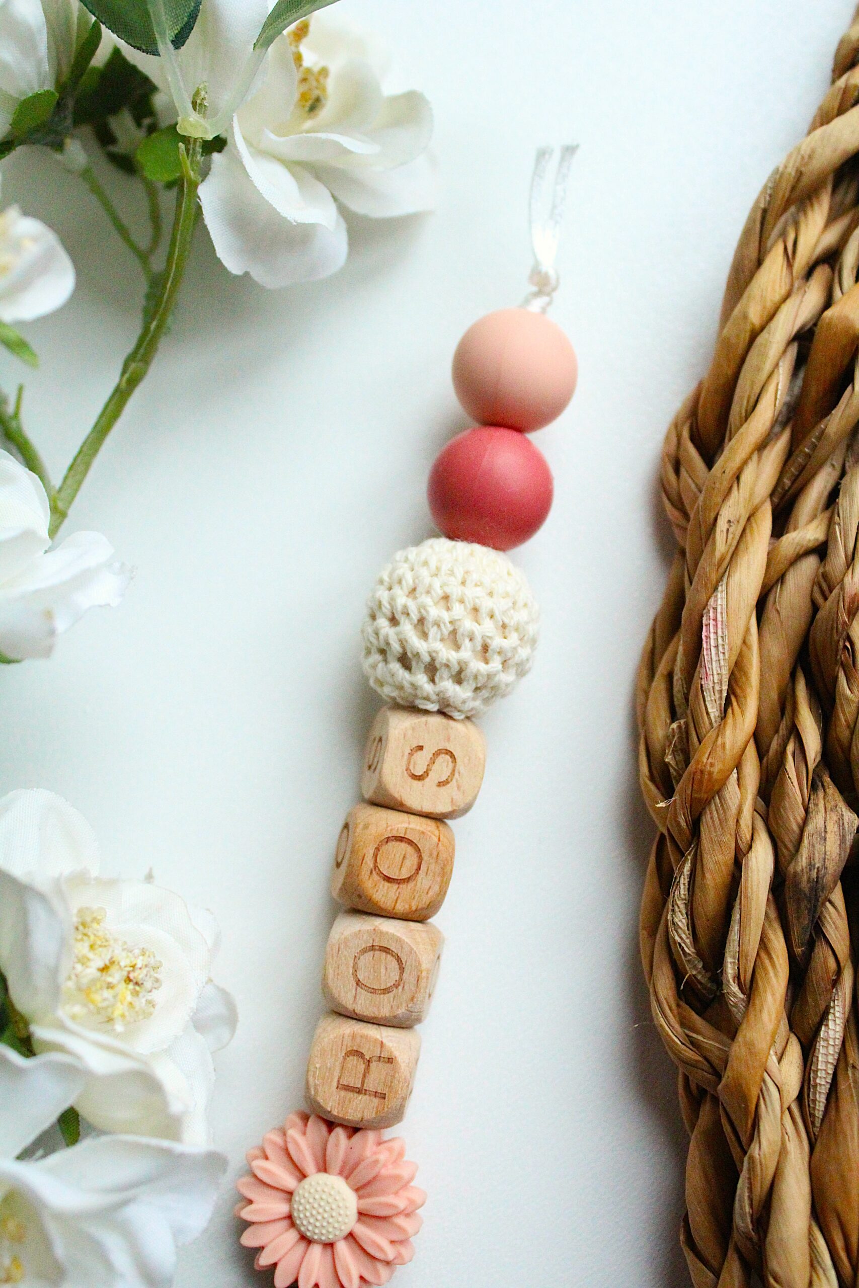 sleutelhanger roze zalm