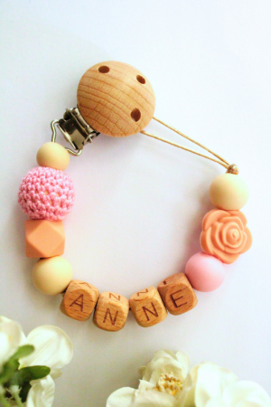 speenkoord met naam roze perzik